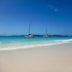 Catamarans anchored at Whitehaven Beach