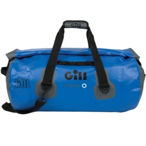 Photo of a large blue waterproof duffle bag