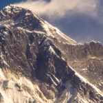 Close up of the peak of Mount Everest