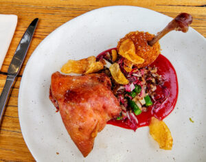 Plate of duck confit