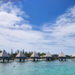 Row of overwater bungalows